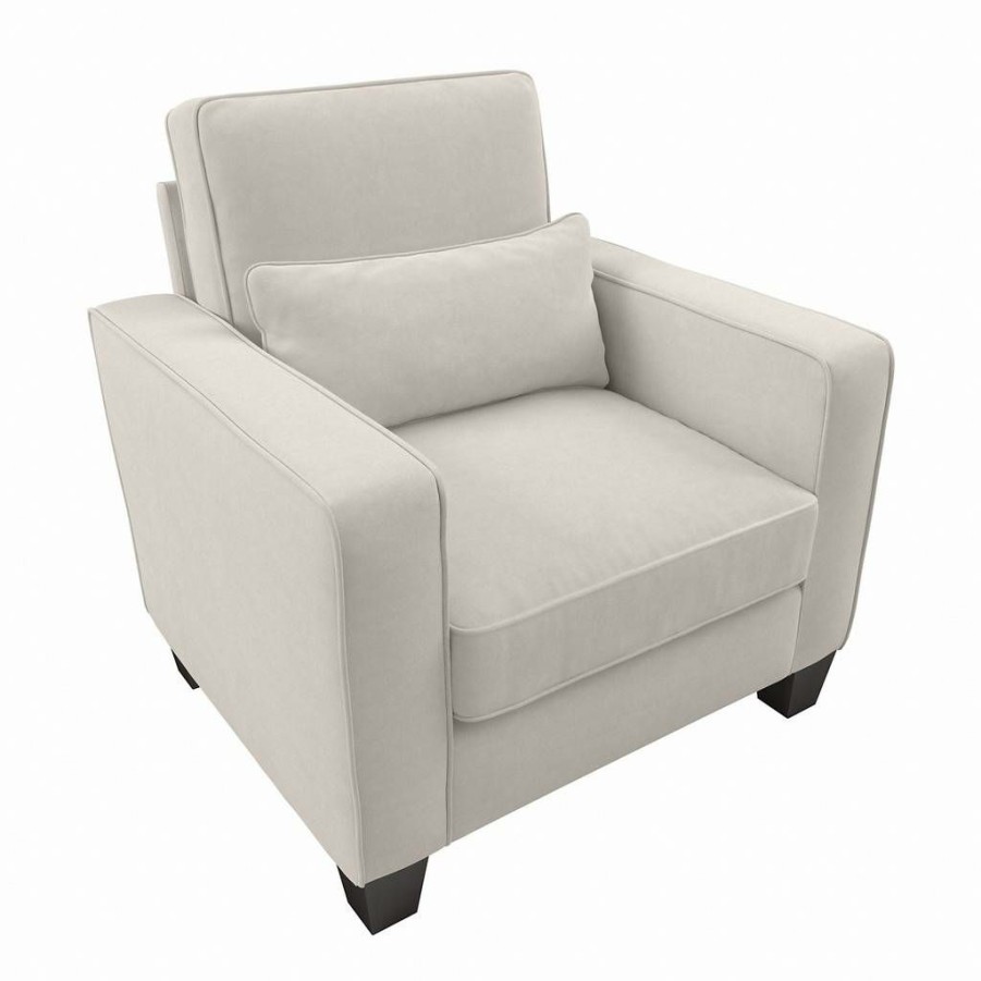 Living & Family Room Furniture * | Shoping Bush Furniture Stockton Accent Chair With Arms In Light Beige Microsuede Bush Furniture Snk36Slbm-03