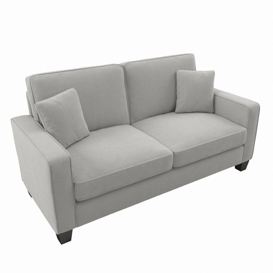 Living & Family Room Furniture * | Hot Sell Bush Furniture Stockton 73W Sofa In Light Gray Microsuede Bush Furniture Snj73Slgm-03K