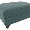 Living & Family Room Furniture * | Excellent Quality Bush Furniture Coventry Storage Ottoman In Turkish Blue Herringbone Bush Furniture Cvo34Btbh-Z