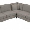 Living & Family Room Furniture * | Featured Bush Furniture Hudson 99W L Shaped Sectional Couch In Beige Herringbone Bush Furniture Hdy98Bbgh-03K