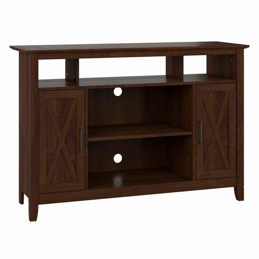 Living & Family Room Furniture * | Excellent Quality Bush Furniture Key West Tall Tv Stand For 55 Inch Tv In Bing Cherry Bush Furniture Kwv148Bc-03