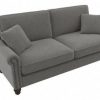 Living & Family Room Furniture * | Discounts Bush Furniture Coventry 73W Sofa In French Gray Herringbone Bush Furniture Cvj73Bfgh-03K