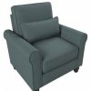 Living & Family Room Furniture * | Online Bush Furniture Hudson Accent Chair With Arms In Turkish Blue Herringbone Bush Furniture Hdk36Btbh-03