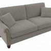 Living & Family Room Furniture * | Online Bush Furniture Coventry 73W Sofa In Beige Herringbone Bush Furniture Cvj73Bbgh-03K