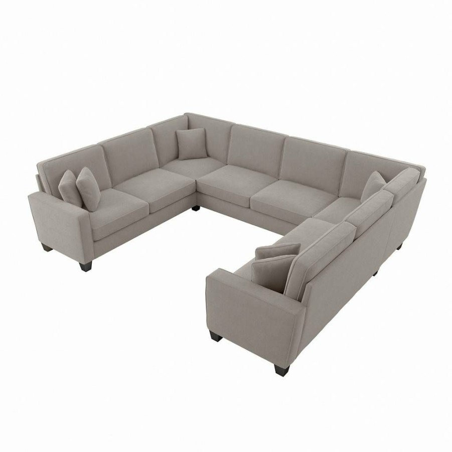 Living & Family Room Furniture * | With Discount Bush Furniture Stockton 123W U Shaped Sectional Couch In Beige Herringbone Sny123Sbgh-03K