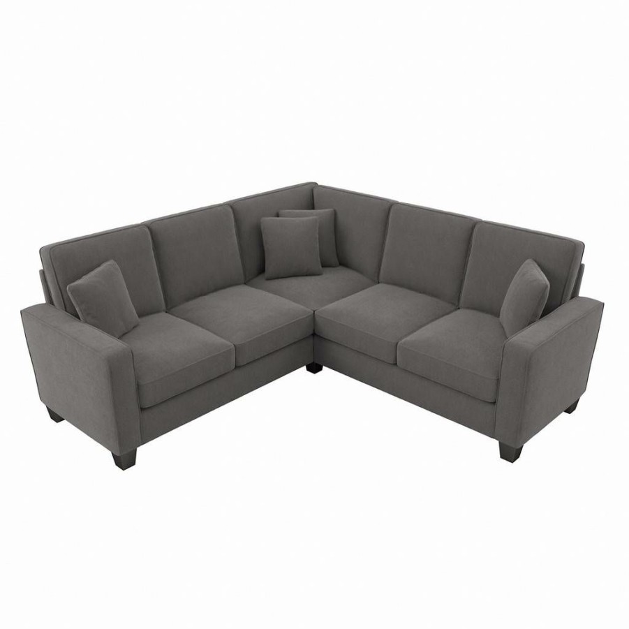 Living & Family Room Furniture * | Shoping Bush Furniture Stockton 86W L Shaped Sectional Couch In French Gray Herringbone Sny86Sfgh-03K