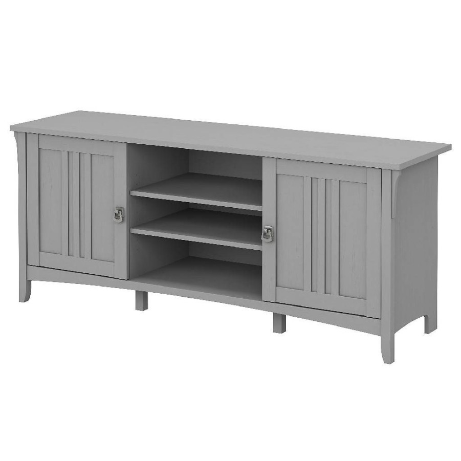 Living & Family Room Furniture * | Discounts Bush Furniture Salinas 60W Tv Stand For 70 Inch Tv In Cape Cod Gray Bush Furniture Sav160Cg-03