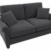 Living & Family Room Furniture * | Hot Sell Bush Furniture Coventry 61W Loveseat In Charcoal Gray Herringbone Bush Furniture Cvj61Bcgh-03K