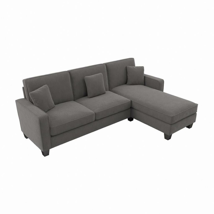 Living & Family Room Furniture * | Promotions Bush Furniture Stockton 102W Sectional Couch With Reversible Chaise Lounge In French Gray Herringbone Sny102Sfgh-03K