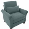 Living & Family Room Furniture * | Wholesale Bush Furniture Coventry Accent Chair With Arms In Turkish Blue Herringbone Bush Furniture Cvk36Btbh-03