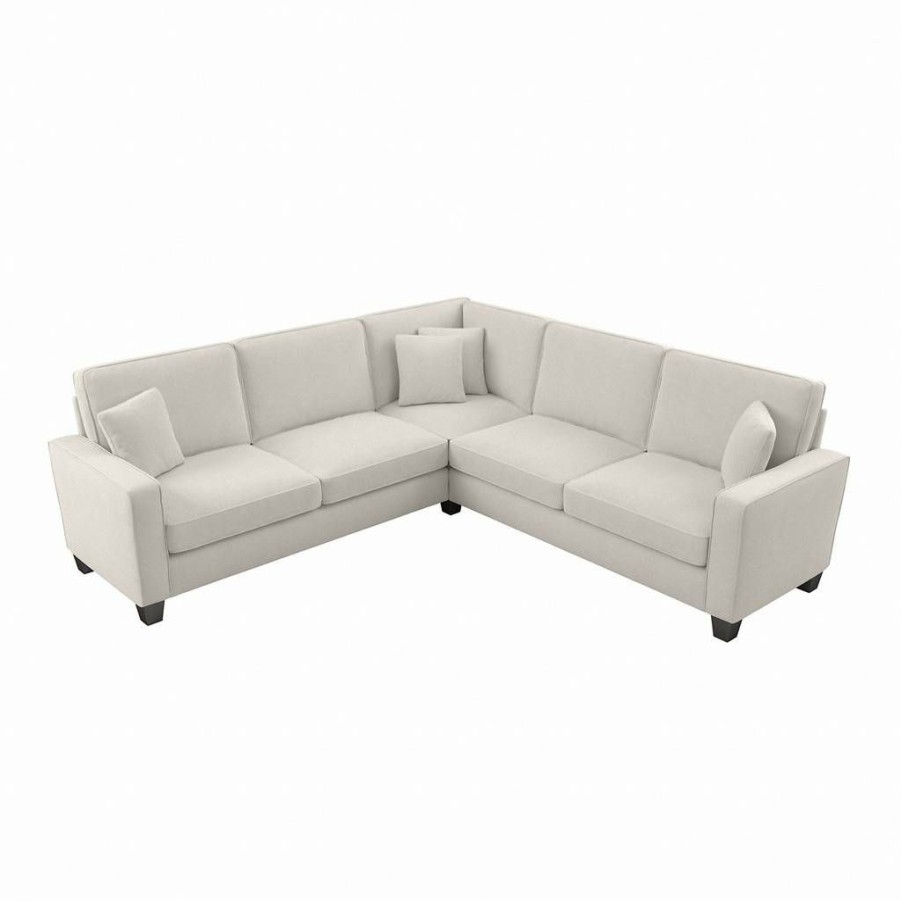 Living & Family Room Furniture * | Wholesale Bush Furniture Stockton 99W L Shaped Sectional Couch In Light Beige Microsuede Bush Furniture Sny98Slbm-03K