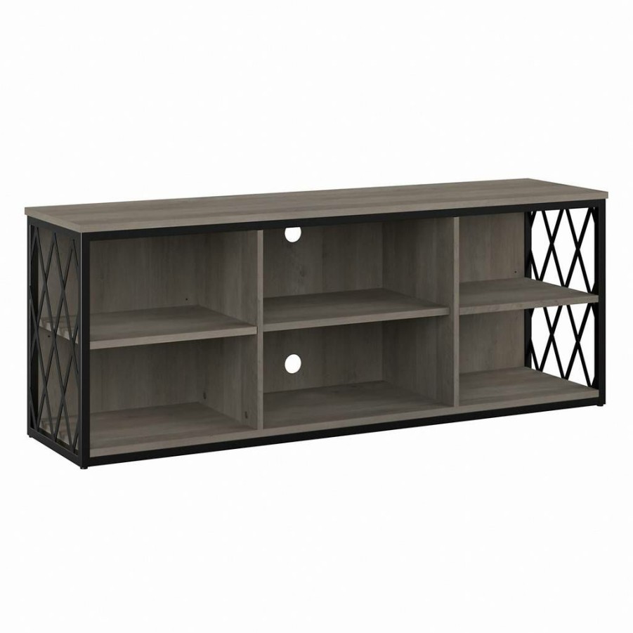 Living & Family Room Furniture * | Hot Sell Kathy Ireland Home By Bush Furniture City Park 60W Industrial Tv Stand For 70 Inch Tv In Driftwood Gray Bush Furniture Cpv160Dg-03