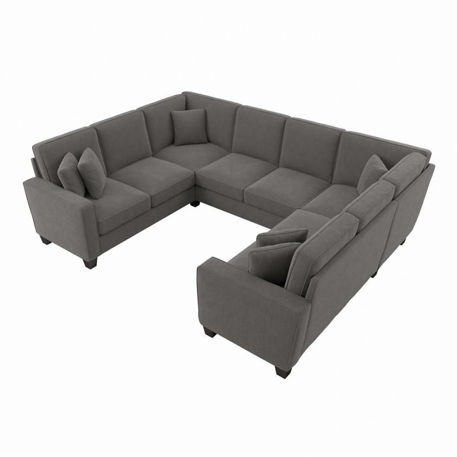 Living & Family Room Furniture * | With Discount Bush Furniture Stockton 112W U Shaped Sectional Couch In French Gray Herringbone Sny112Sfgh-03K