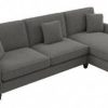 Living & Family Room Furniture * | Special Offers Bush Furniture Coventry 102W Sectional Couch With Reversible Chaise Lounge In French Gray Herringbone Bush Furniture Cvy102Bfgh-03K