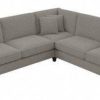 Living & Family Room Furniture * | Crazy Deals Bush Furniture Coventry 99W L Shaped Sectional Couch In Beige Herringbone Bush Furniture Cvy98Bbgh-03K