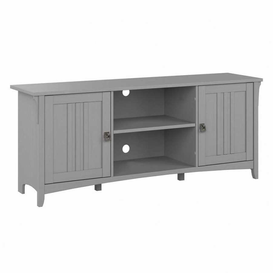 Living & Family Room Furniture * | Hot Sell Bush Furniture Salinas Tv Stand For 70 Inch Tv In Cape Cod Gray Bush Furniture Sav260Cg-03