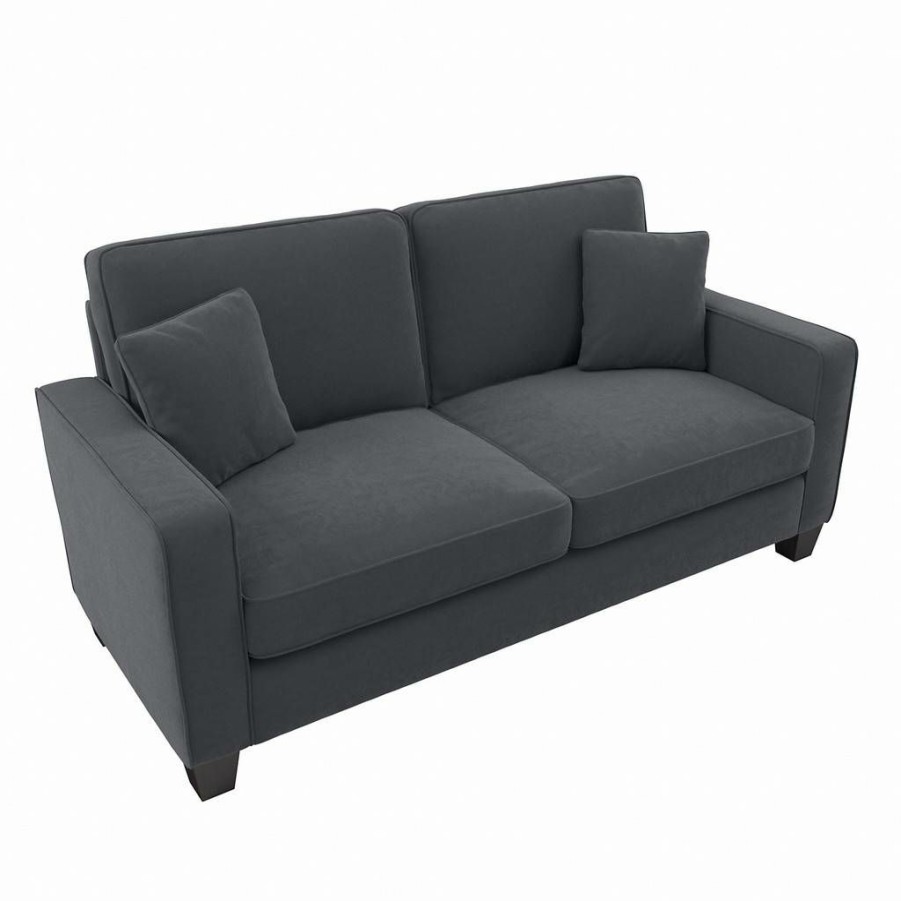 Living & Family Room Furniture * | Promotions Bush Furniture Stockton 73W Sofa In Dark Gray Microsuede Bush Furniture Snj73Sdgm-03K