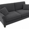 Living & Family Room Furniture * | Shoping Bush Furniture Coventry 73W Sofa In Charcoal Gray Herringbone Bush Furniture Cvj73Bcgh-03K