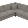 Living & Family Room Furniture * | With Discount Bush Furniture Coventry 111W L Shaped Sectional Couch In Beige Herringbone Bush Furniture Cvy110Bbgh-03K