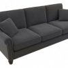 Living & Family Room Furniture * | Limit Offer Bush Furniture Coventry 85W Sofa In Charcoal Gray Herringbone Bush Furniture Cvj85Bcgh-03K