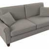 Living & Family Room Furniture * | Online Bush Furniture Hudson 73W Sofa In Beige Herringbone Bush Furniture Hdj73Bbgh-03K