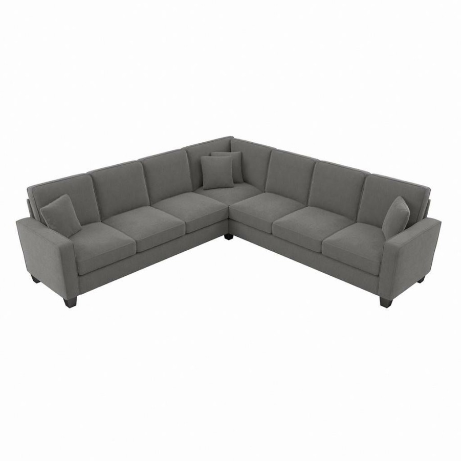 Living & Family Room Furniture * | Hot Sale Bush Furniture Stockton 110W L Shaped Sectional Couch In French Gray Herringbone Sny110Sfgh-03K