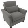 Living & Family Room Furniture * | Large Choice Bush Furniture Coventry Accent Chair With Arms In French Gray Herringbone Bush Furniture Cvk36Bfgh-03