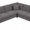 Living & Family Room Furniture * | Best Sale Bush Furniture Hudson 111W L Shaped Sectional Couch In French Gray Herringbone Bush Furniture Hdy110Bfgh-03K